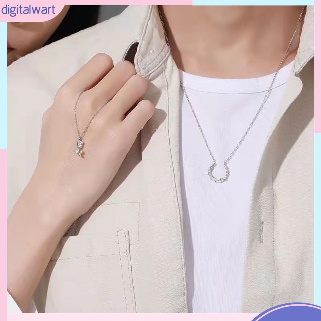 Vòng cổ Đồng Mặt Hình Hoa Hồng Chống Rỉ Sét Cho Cặp Đôi