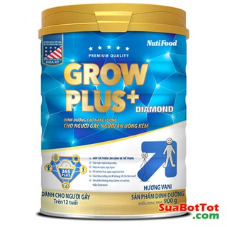 Sữa GROWPLUS+ DIAMOND 900g – DINH DƯỠNG CHO NGƯỜI GẦY, NGƯỜI ĂN UỐNG KÉM