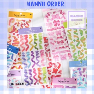 Tấm sticker Colorful Ribbon bling bling