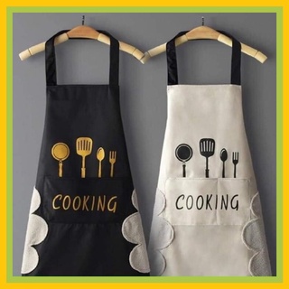 [Free Ship]Tạp dề COOKING chống thấm nước