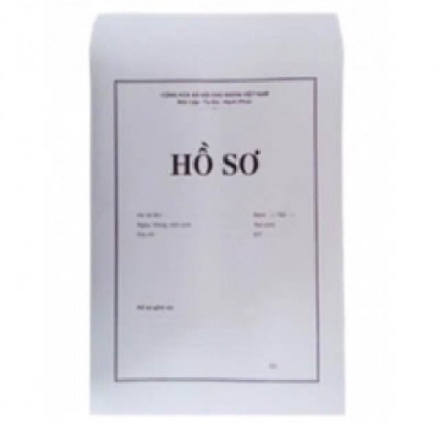 BÌA HỒ SƠ XIN VIỆC MÀU TRẮNG 80GSM. KHỔ F4. VI TÍNH QUỐC DUY