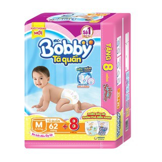 Bỉm quần Bobby M60/L54/XL48/XXL48/m62+8/l54+8/xl48+8/xxl44+8