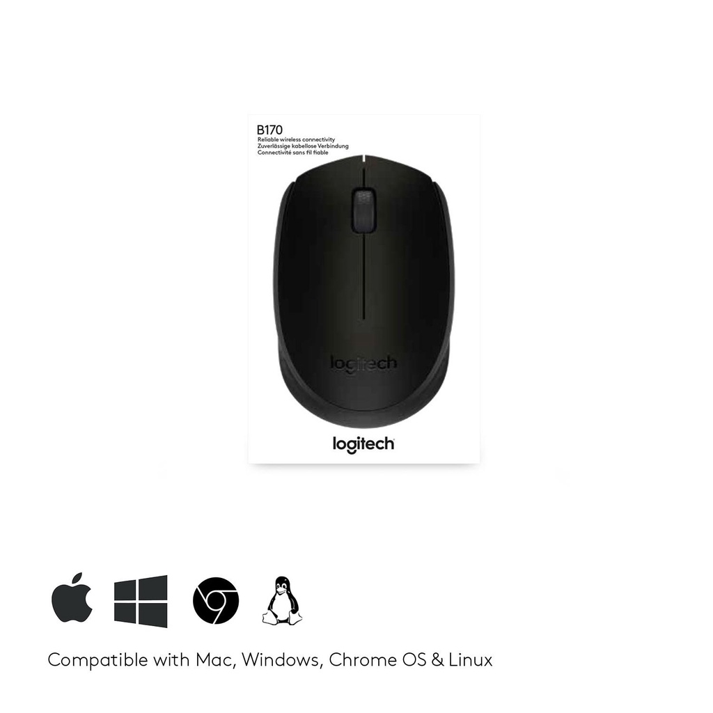 CHUỘT KHÔNG DÂY LOGITECH B170 CHÍNH HÃNG  chuyên văn phòng