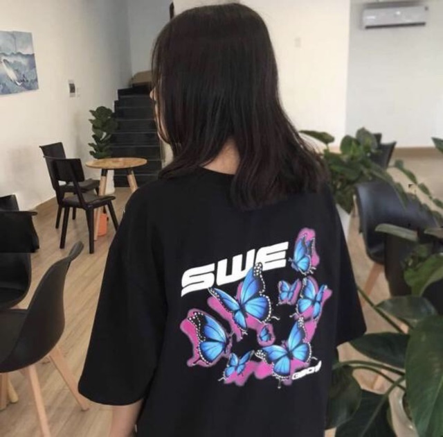 [Mã WASKT410K giảm 10K đơn 50K] Áo thu tay lỡ unsiex form rộng Bướm SWE nam nữ phong cách ulzzang Wind | BigBuy360 - bigbuy360.vn