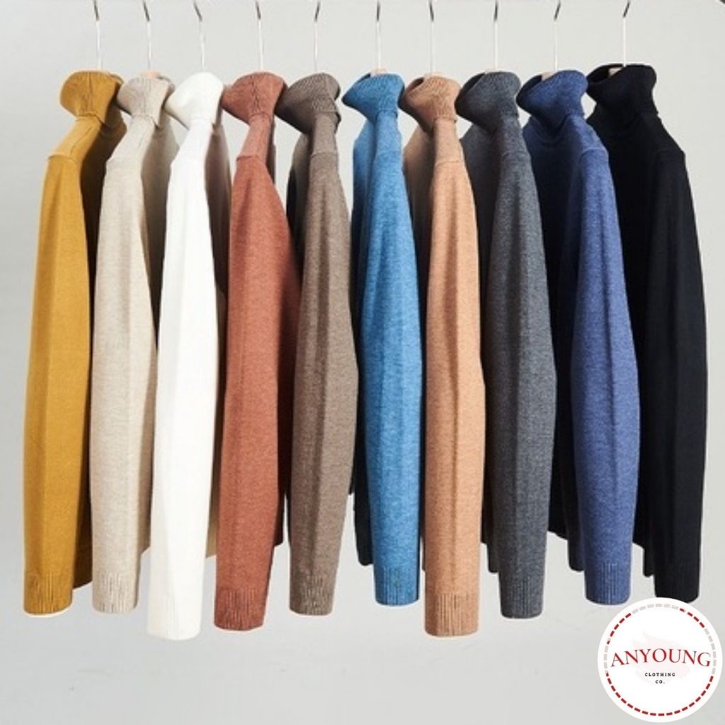 Áo Len Cổ Lọ ANYOUNG Áo Len Nam Dài Tay Chất Len Lông Cừu Cao Cổ Hàn Quốc - Thời Trang Cao Cấp AL222 - Hàng mới về