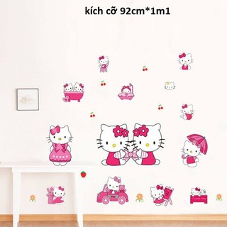 Decal dán tường kitty