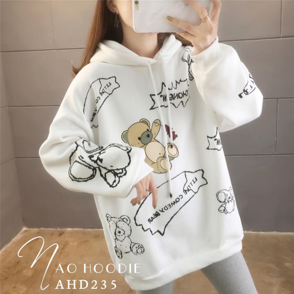 ÁO HOODIE IN HÌNH GẤU CỰC XINH AHD ⚡100% ẢNH THẬT⚡ | BigBuy360 - bigbuy360.vn