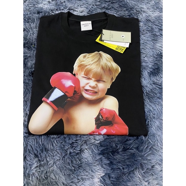 [Ảnh thật&amp;video] Áo thun ADLV nam nữ in hình bé đấm bốc chất liệu cotton cao cấp