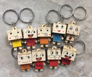Móc khoá gỗ Danbo