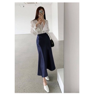 Chân váy lụa dáng dài
