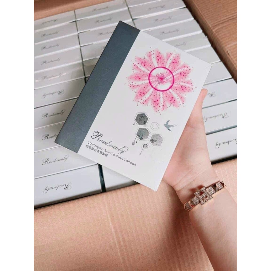 Mặt Nạ Dưỡng Da Collagen Yến Tươi Rose Beauty 1miếng