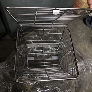 [GIÁ SIÊU TỐT] Rổ xe inox có nắp đậy