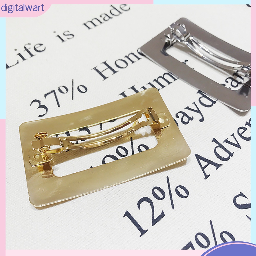Kẹp Tóc Kim Loại Hình Chữ Nhật Thời Trang Cho Nữ