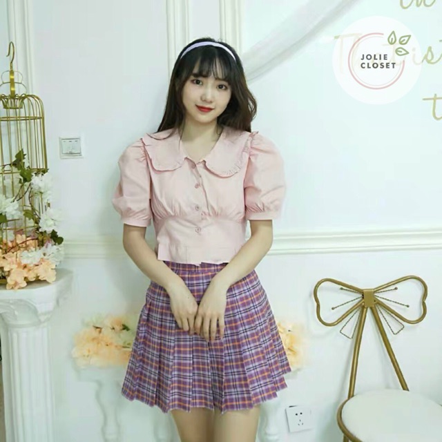 [HÀNG MỚI VỀ] Chân Váy Tennis Xếp Ly Chữ A Dáng Ngắn Màu Caro Tím Hot Trend Siêu Đẹp