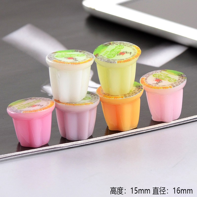 Mô hình thạch rau cau trái tim phụ kiện trang trí nhà búp bê charm slime