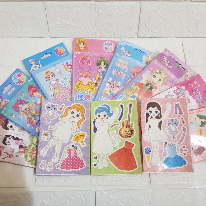 Set 350 hình dán công chúa thay đồ siêu xinh