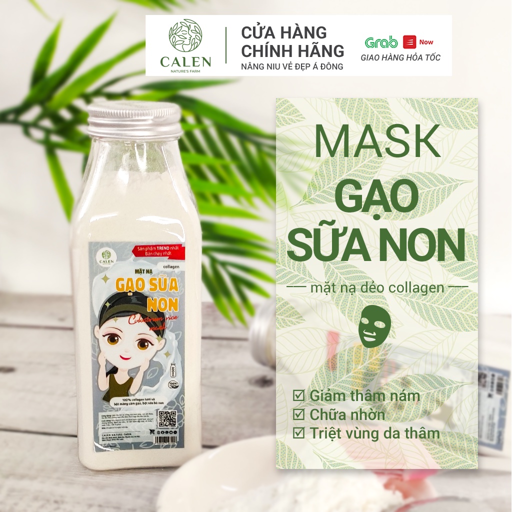 Mặt nạ gạo sữa non đắp mặt dưỡng da trắng hồng,làm giảm quá trình lão hóa và mềm mịn da hũ 200gr