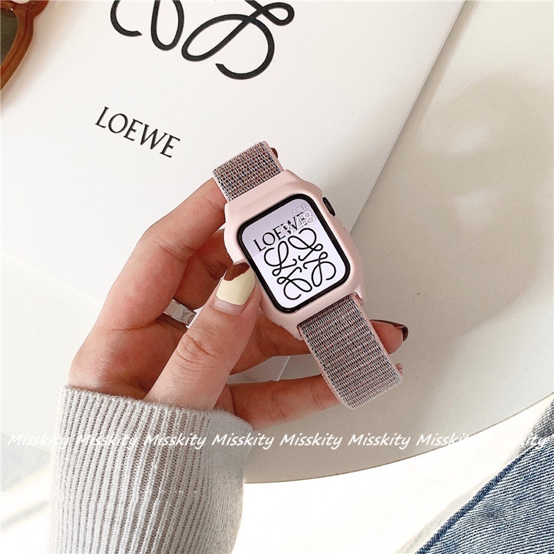 Ốp Dây Đeo Nylon Thể Thao Dành Cho Đồng Hồ Thông Minh Apple Watch 45mm 41mm 44mm 40mm IWatch Band 42mm 38mm Series 7 4 3 5 SE 6