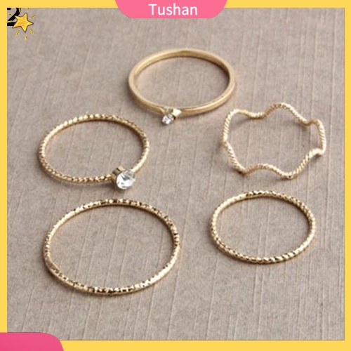 Bộ 5 nhẫn đeo tay thiết kế sáng tạo cho nữ