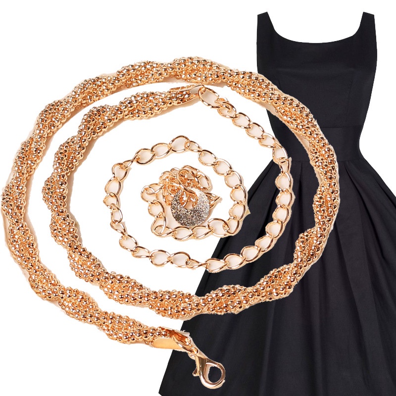 Thắt lưng đai váy kim loại chuỗi dễ thương TTL228