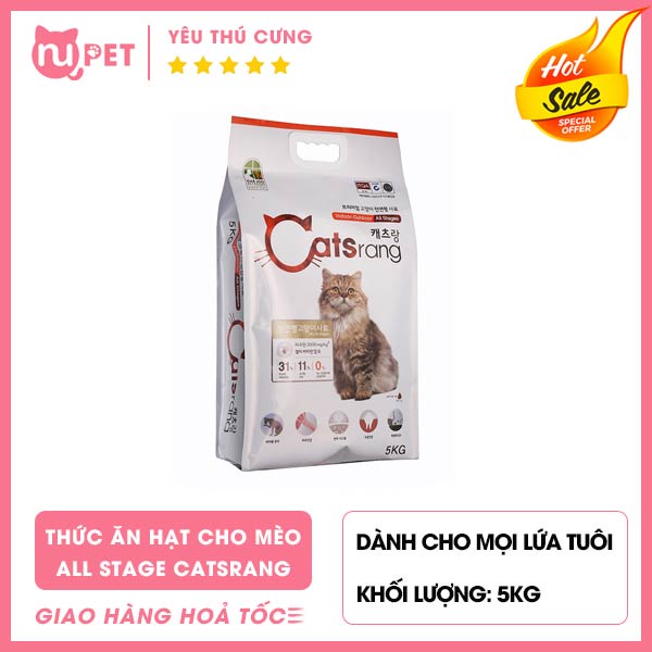 Thức ăn hạt cho mèo Catsrang cho mọi lứa tuổi ALL SATGE - bịch chiết 1 KG