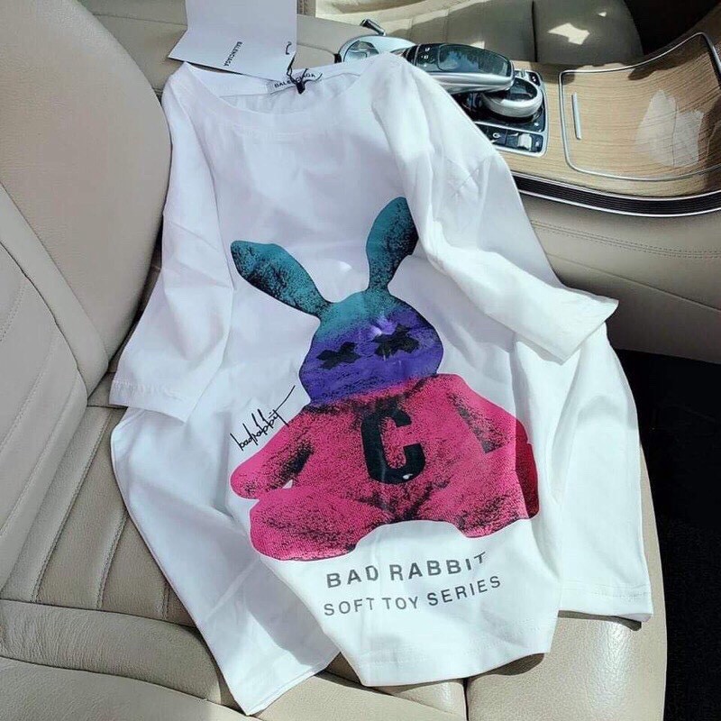 Áo Thun Unisex In 3D Họa Tiết Thỏ Rabit Trẻ Trung Năng Động