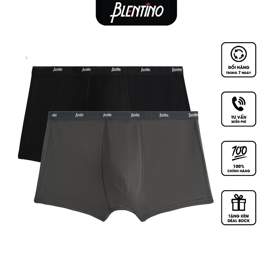 Combo 2 Quần Lót Nam Boxer Chất Liệu Cotton , Thương Hiệu Blentino D01