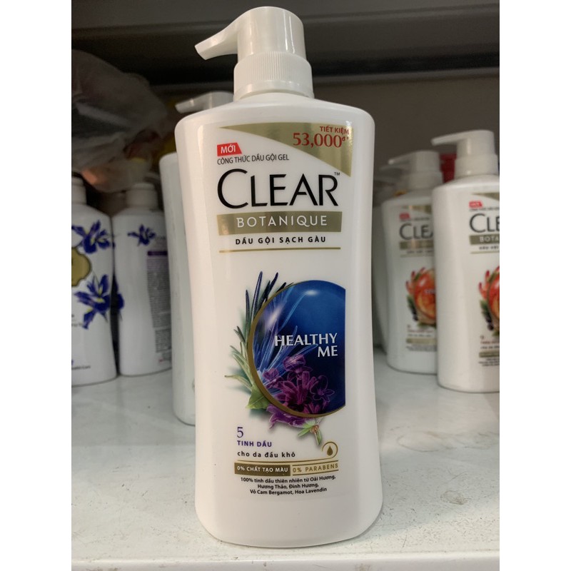 Dầu gội sạch gàu CLEAR 5 Tinh Dầu 630g (xanh dương)