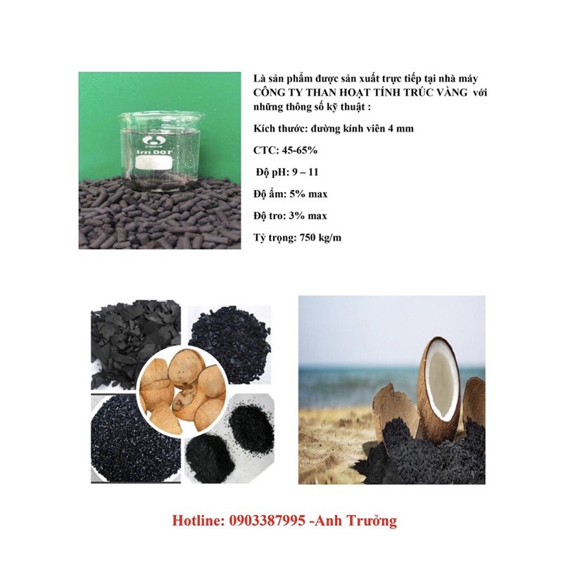 Than Hoạt Tính Dạng Viên Lọc Nước, Khí