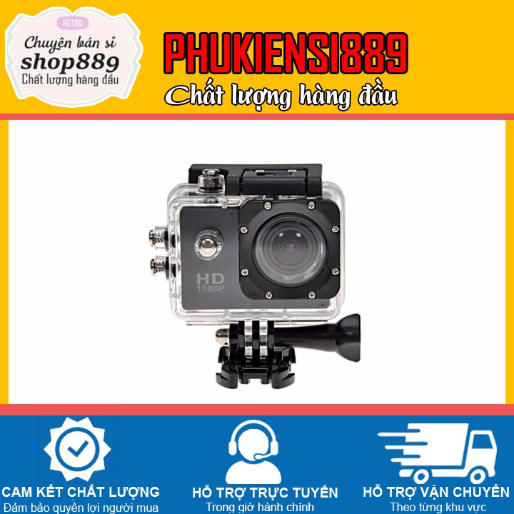 Camera hành trình phượt chống nước dành cho xe máy màu đen/bạc | BigBuy360 - bigbuy360.vn