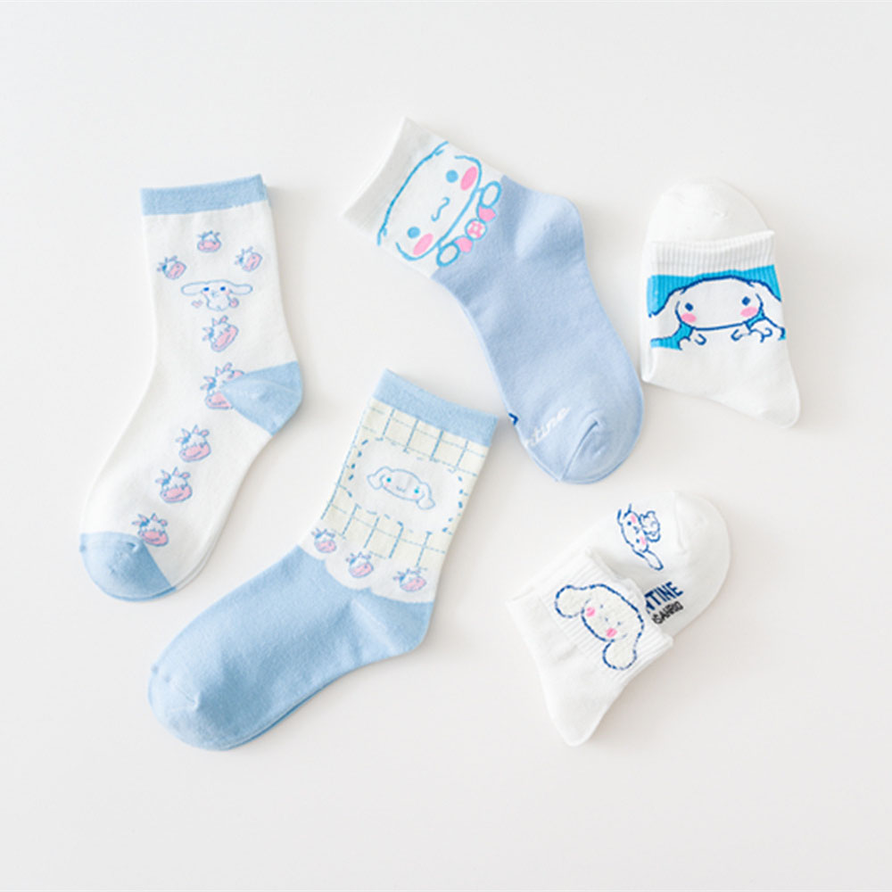 Đôi Tất Cotton Thoáng Khí Hoạ Tiết Hoạt Hình Đáng Yêu Cho Nữ