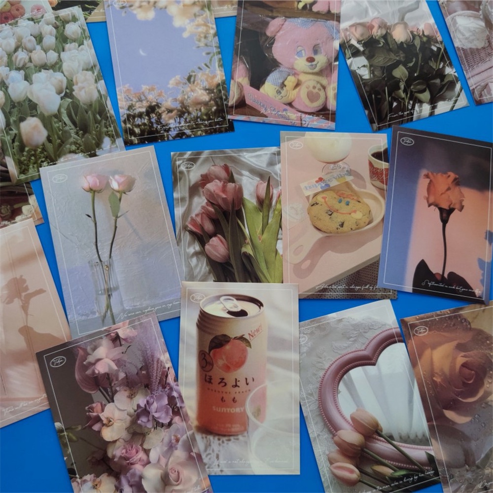 Set 30 tấm thẻ ảnh dán tường trang trí đơn giản