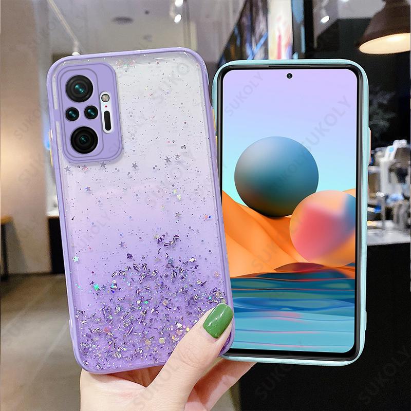 Ốp Điện Thoại Kim Tuyến Màu Gradient Cho Xiaomi Poco M4 X4 C3 F3 M3 Redmi 10 10C 10A Note 11 11S 10 10S