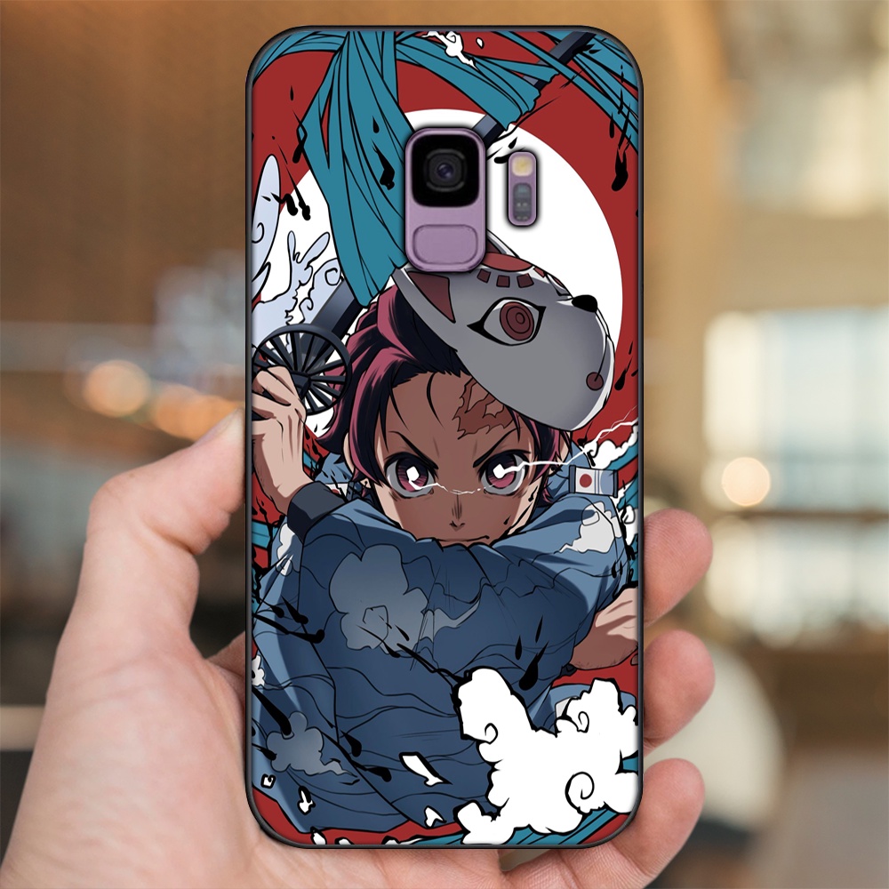 Ốp lưng Samsung S9 viền đen in hình Tanjiro Kimetsu No Yaiba