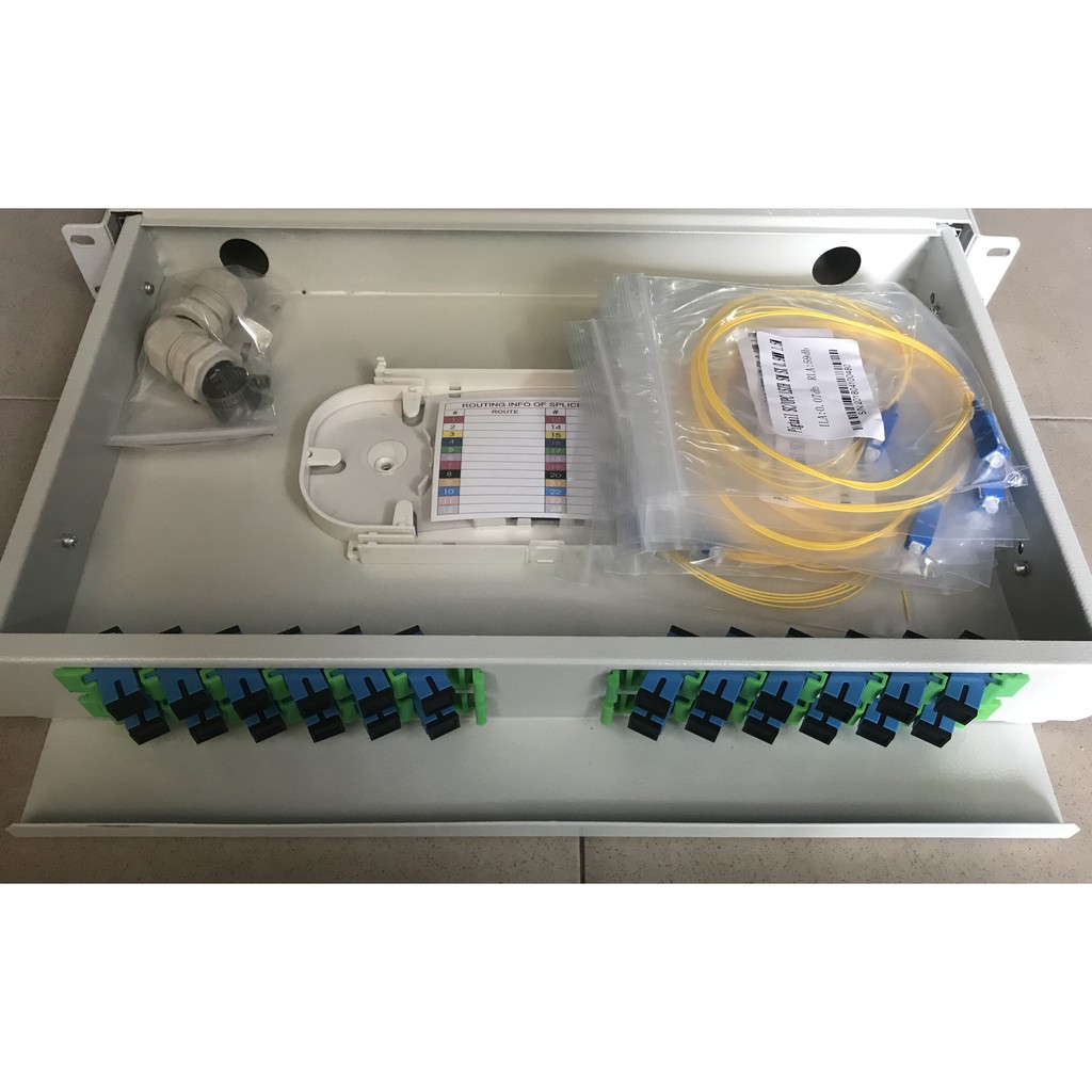 HỘP PHỐI QUANG ODF 24FO KHAY TRƯỢT 24 FO