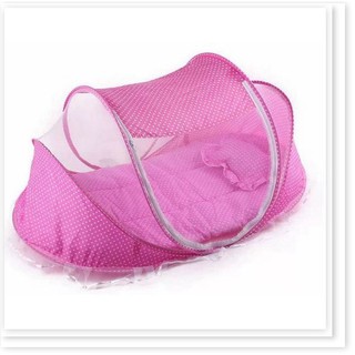 Mùng chụp tự bung chống muỗi cho bé (có nệm lót, có nhạc)