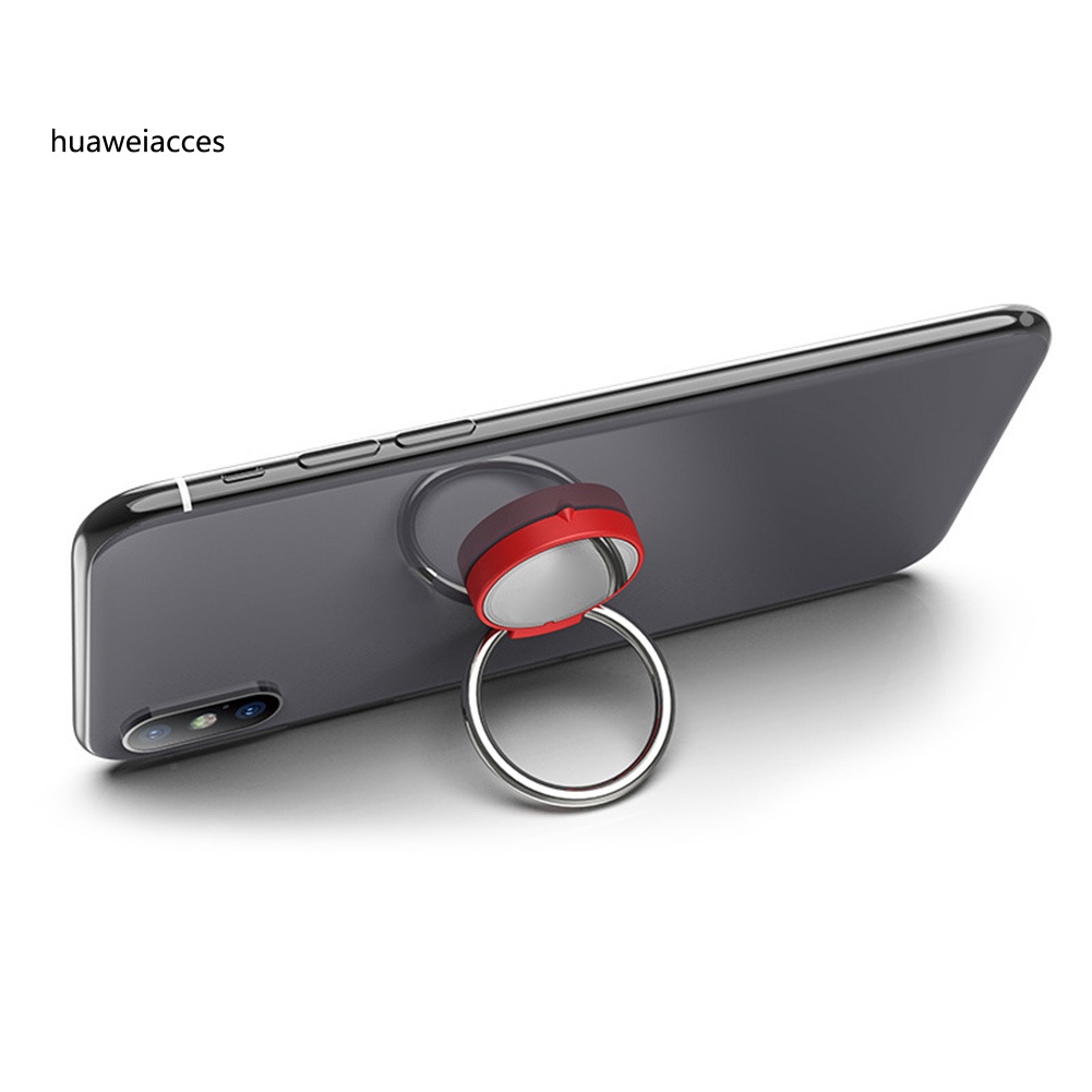 HUA Universal 360 Degrees Rotation Metal Finger Ring Holder Car Smartphone Bracket