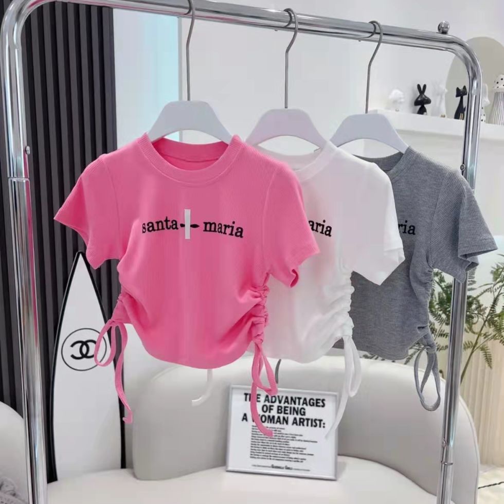 Áo Thun Cotton Tay Ngắn Cổ Tròn Thoải Mái In Họa Tiết Hoạt Hình Phong Cách Hàn Quốc Thời Trang Mùa Hè Dành Cho Bé Gái Trung Niên 5