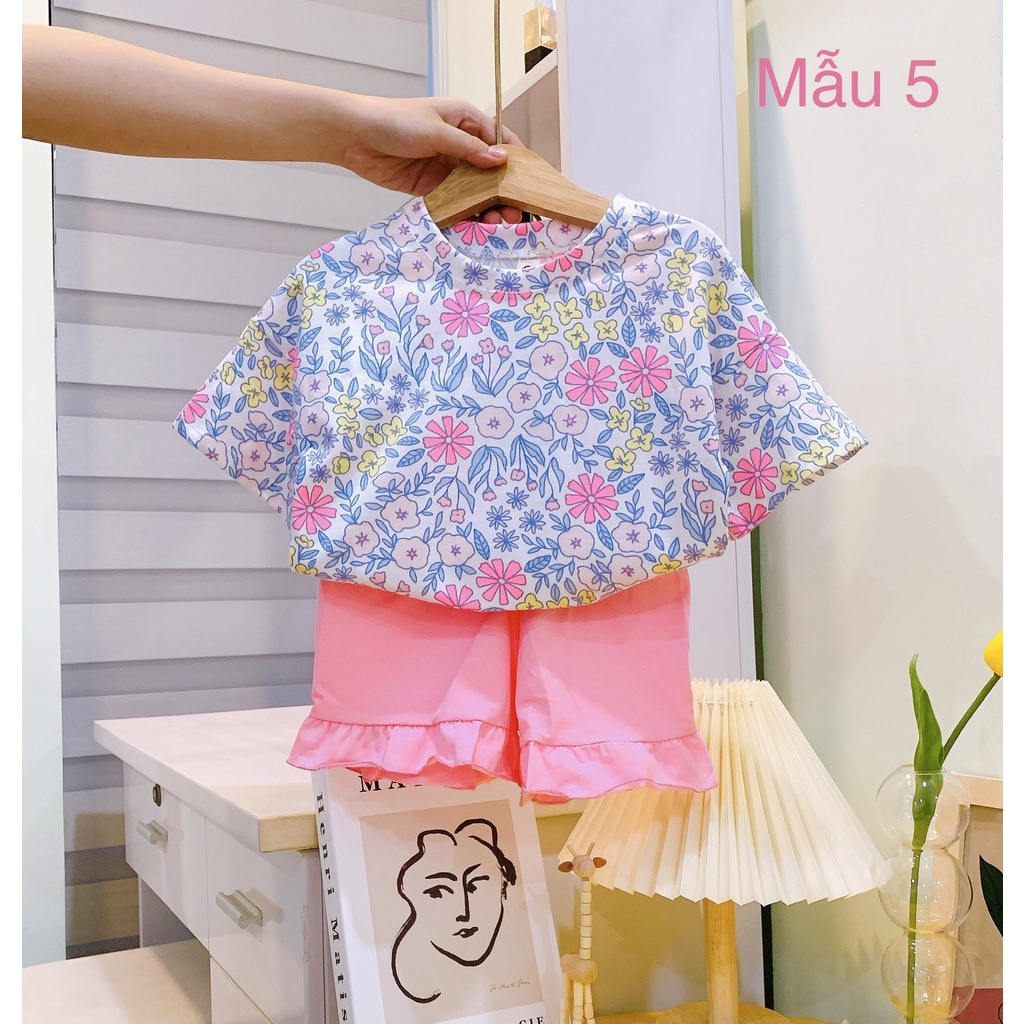 Lyvyshop - (Cotton SG chính phẩm) Bộ quần áo bé gái siêu dễ thương cho bé từ 09-28kg