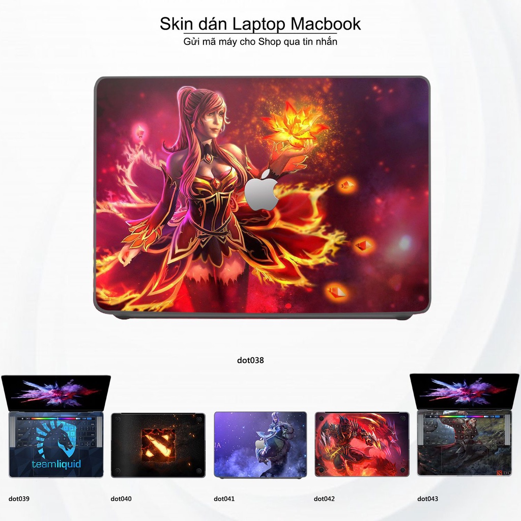 Skin dán Macbook mẫu Dota 2 (đã cắt sẵn, inbox mã máy cho shop)