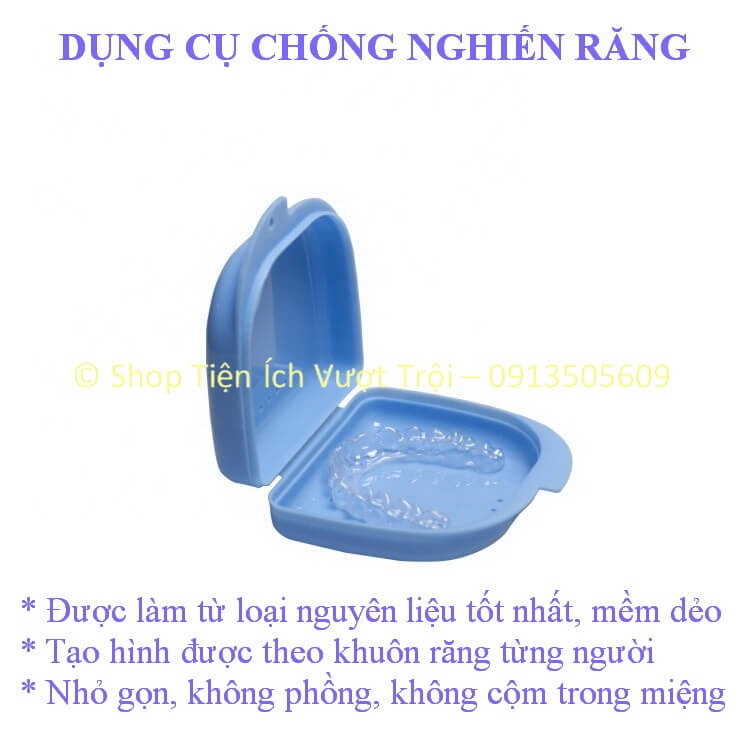 Miếng chống nghiến răng hiệu quả, gọn nhỏ, không vướng, không cộm, dùng cho cả người lớn và trẻ em-Tiện Ích Vượt Trội