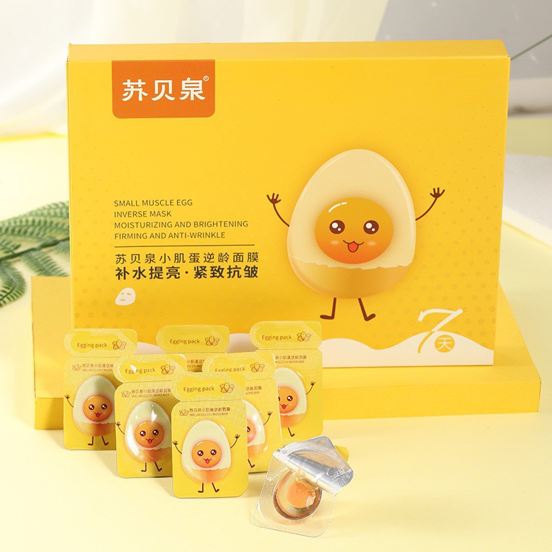 Lẻ 1 Miếng Mặt Nạ Trứng Gà Giữ Ẩm Cho Da Trắng Mịn Săn Chắc (Mask Ngủ) | BigBuy360 - bigbuy360.vn
