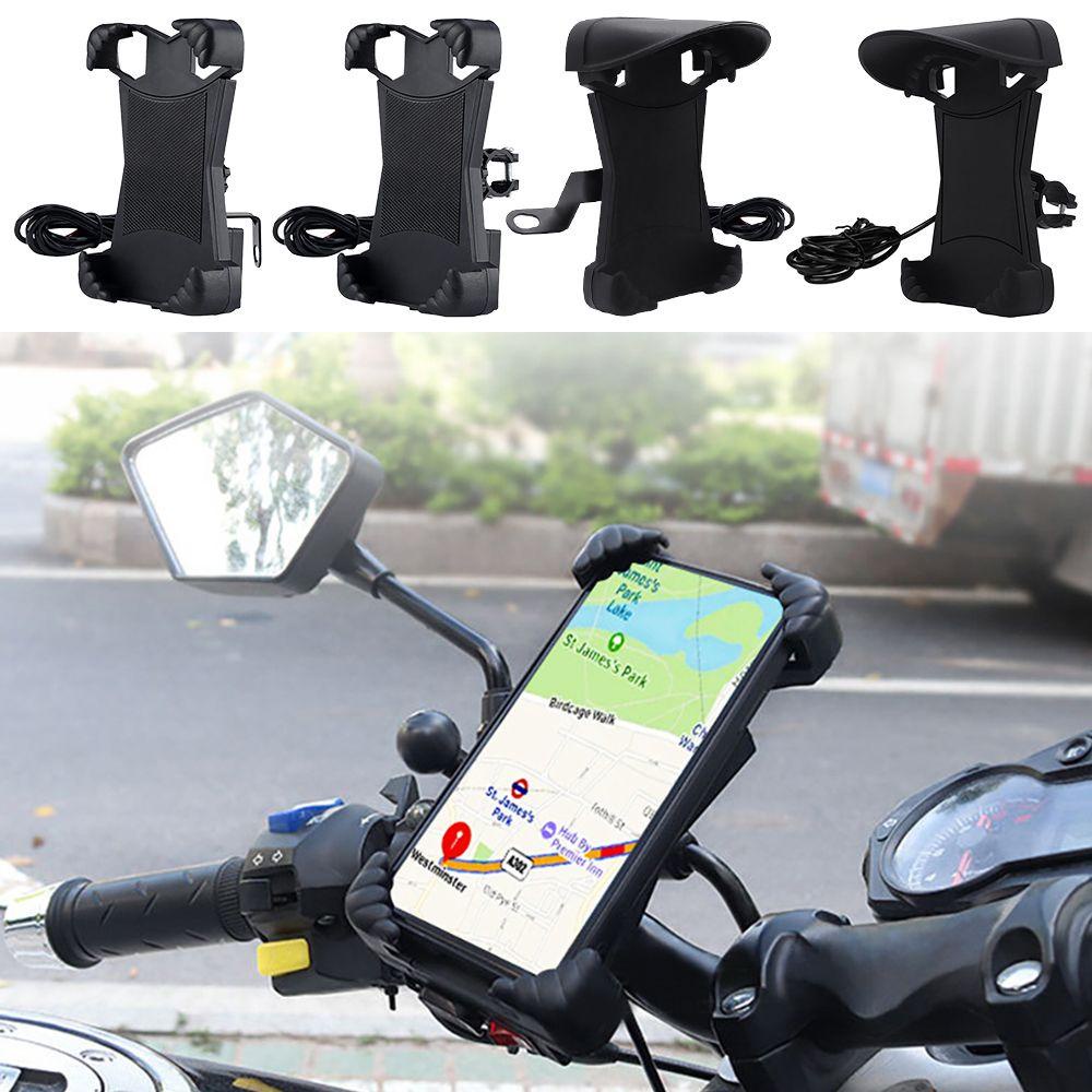 Giá Đỡ Điện Thoại Chống Nước Chống Sốc Cổng Sạc USB Gắn Tay Lái Xe Đạp