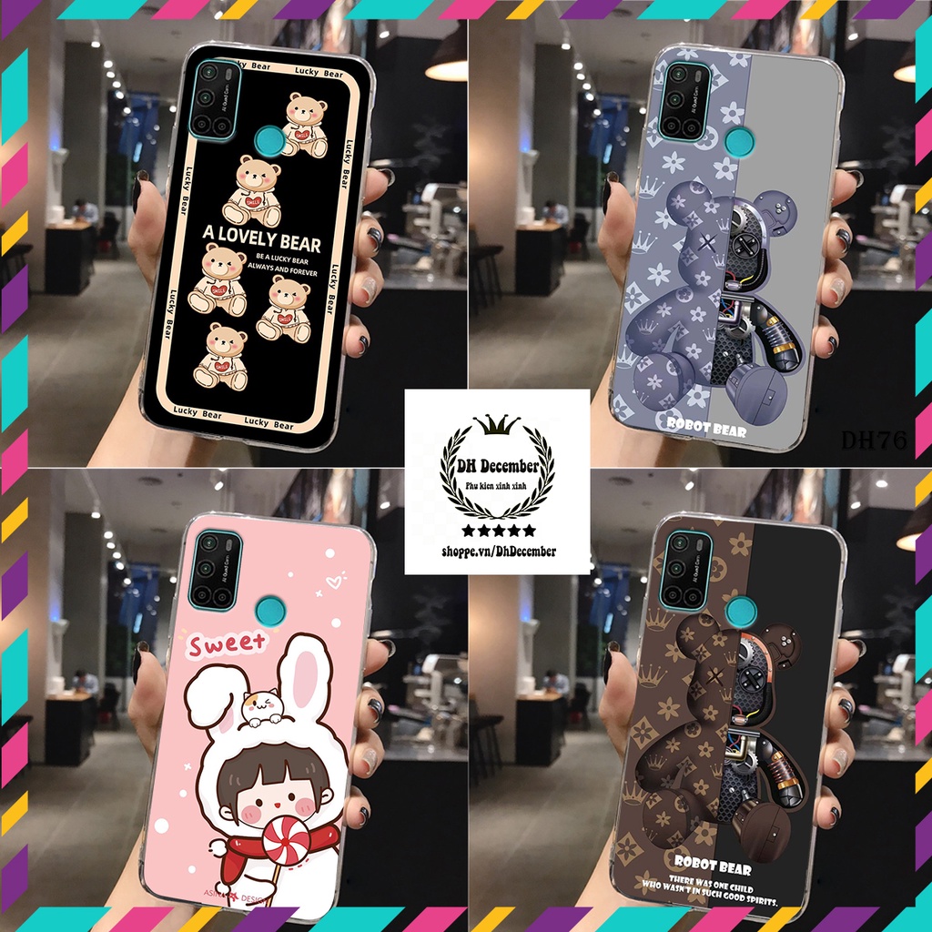 Ốp lưng Vsmart JOY 4 in hình 3D lucky, gấu Beer xinh xắn - KHÔNG NÊN BỎ LỠ