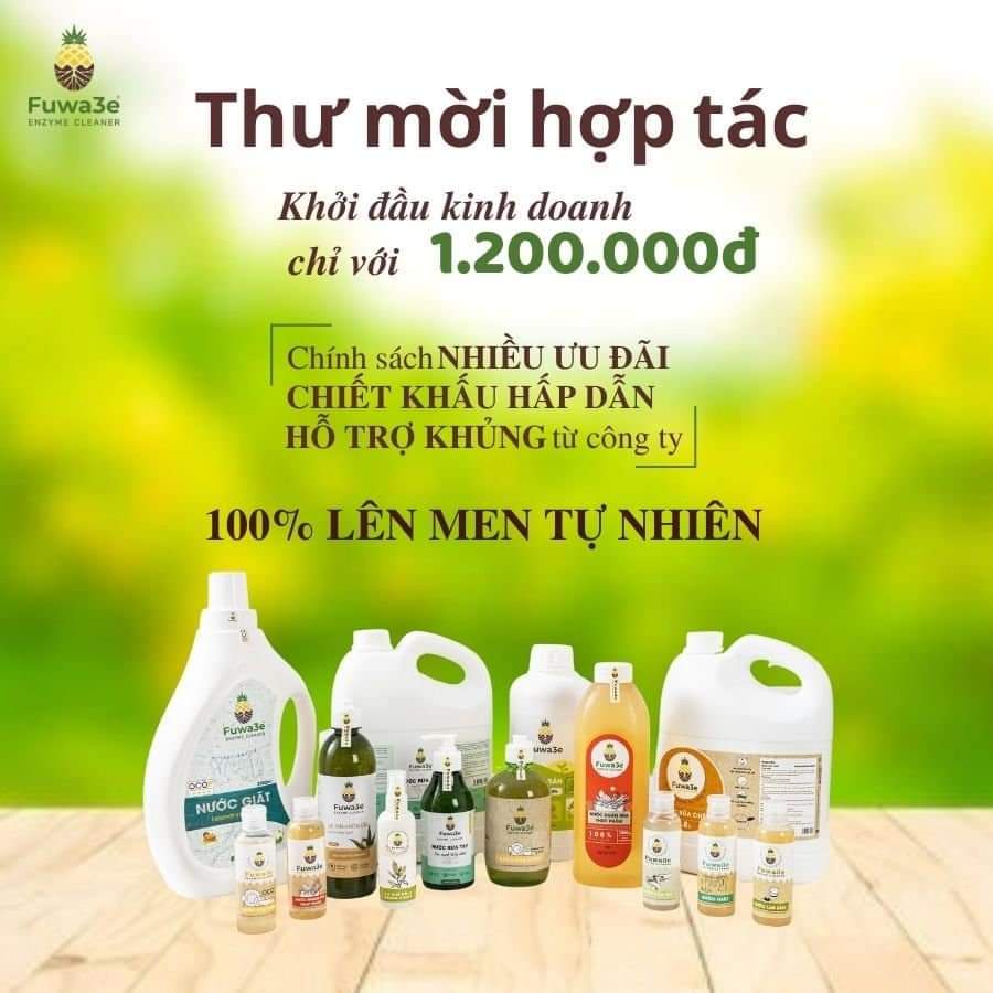 Nước Giặt Hữu Cơ FUWA3E  Eco-Enzyme 100ml Chiết Xuất Từ Dứa An Toàn Cho Da Bảo Vệ Trẻ Em Tốt Cho Sức Khỏe Môi Trường