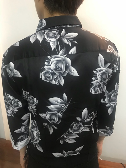 Áo sơ mi nam dài tay họa tiết cao cấp không nhăn chất đẹp