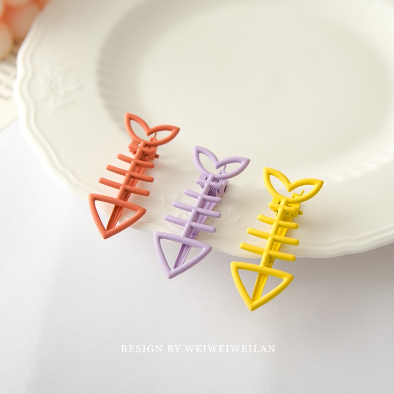 [Màu Sắc Ngẫu Nhiên] Kẹp Tóc Hình Xương Cá Màu Sắc Ngọt Ngào Phụ Kiện Thời Trang Cho Nữ AB030