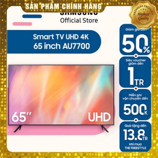. - smart tivi samsung crystal uhd 4k 65 inch ua65au7700kxxv-- miễn phí lắp đặt .