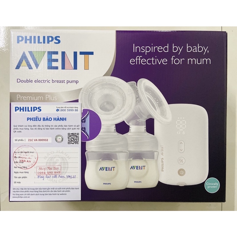 Máy hút sữa điện đôi Eureka Plus hiệu Philips Avent 394.11