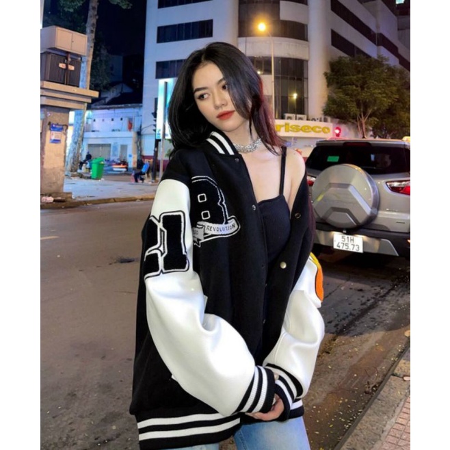 Áo khoác bomber chữ 🅱 - áo khoác cặp đôi